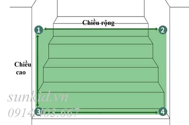 Chắn cầu thang không khoan 8162, thanh chắn cầu thang không cần khoan đục