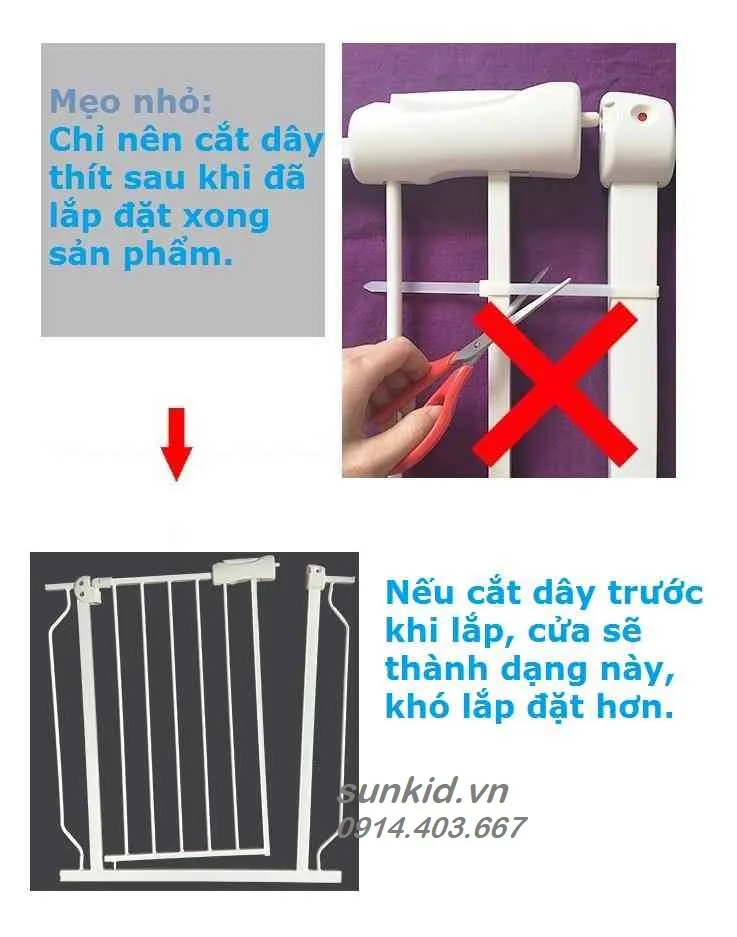 Chắn cửa không khoan Umoo UM-08161 3 Thanh chắn cầu thang Umoo, chắn cửa không khoan Umoo 08161