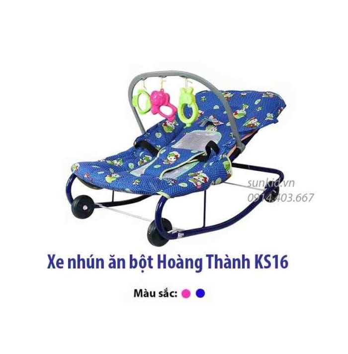 Ghế ăn bột có nhún, xe nhún ăn bột Hoàng Thành KS16 cho bé