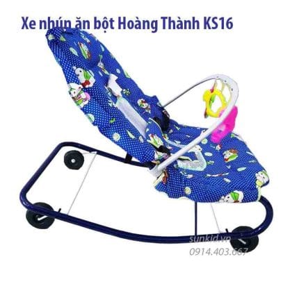 Ghế ăn bột có nhún, xe nhún ăn bột Hoàng Thành KS16 cho bé