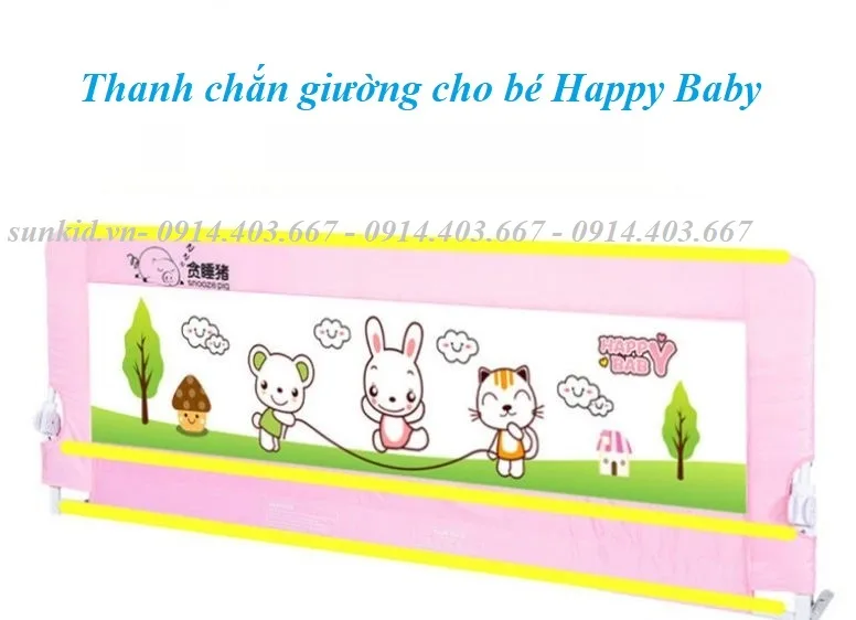Thanh chắn giường Happy Baby 5 Thanh chắn giường happy Baby an toàn cho bé