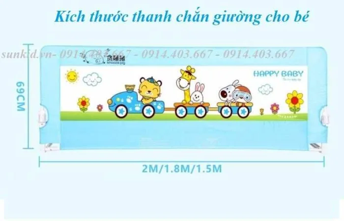 Thanh chắn giường happy Baby an toàn cho bé