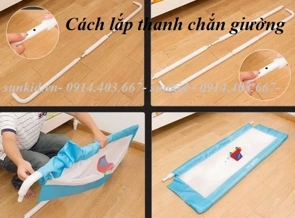Thanh chắn giường Mambo 4 Thanh chắn giường Mambo kích thước 1,8m và 2m