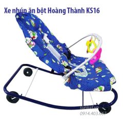 Ghế ăn bột có nhún, xe nhún ăn bột Hoàng Thành KS16 cho bé